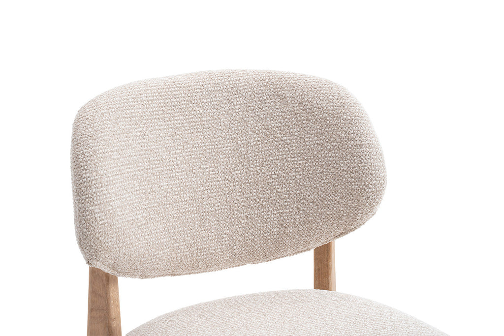 Chaise de bar KAYA Chêne naturel et Beige – chêne massif | TIKAYLA