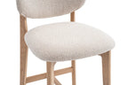 Chaise de bar KAYA Chêne naturel et Beige – chêne massif | TIKAYLA