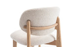 Chaise de bar KAYA Chêne naturel et Beige – chêne massif | TIKAYLA