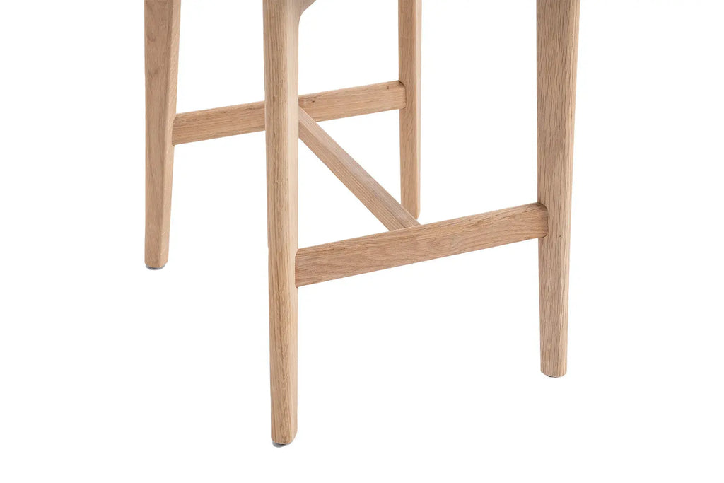 Chaise de bar KAYA Chêne naturel et Beige – chêne massif | TIKAYLA