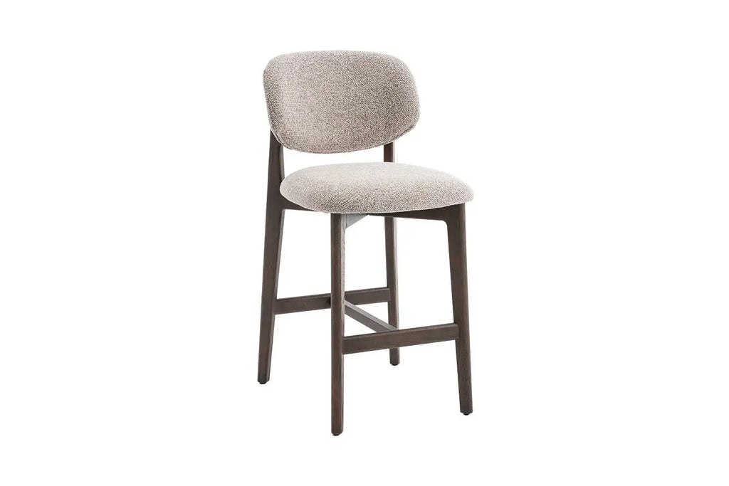Chaise de bar KAYA Chêne fumé et Sable – chêne massif | TIKAYLA