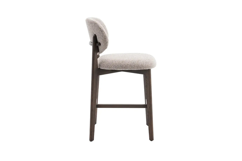 Chaise de bar KAYA Chêne fumé et Sable – chêne massif | TIKAYLA