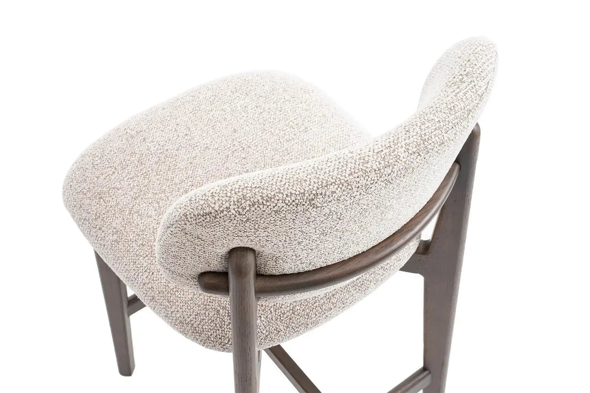 Chaise de bar KAYA Chêne fumé et Sable – chêne massif | TIKAYLA
