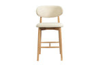 Chaise de bar KAYLA beige frêne naturel – 50 x 56 cm | TIKAYLA