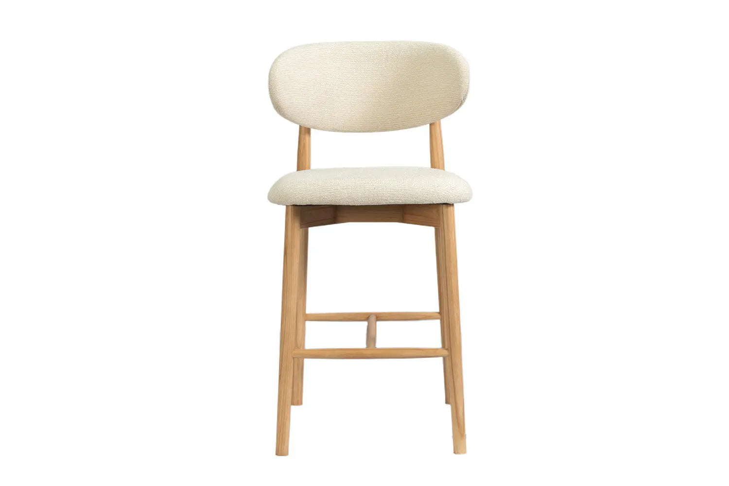 Chaise de bar KAYLA beige frêne naturel – 50 x 56 cm | TIKAYLA