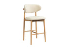 Chaise de bar KAYLA beige frêne naturel – 50 x 56 cm | TIKAYLA