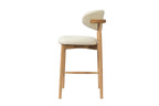 Chaise de bar KAYLA beige frêne naturel – 50 x 56 cm | TIKAYLA