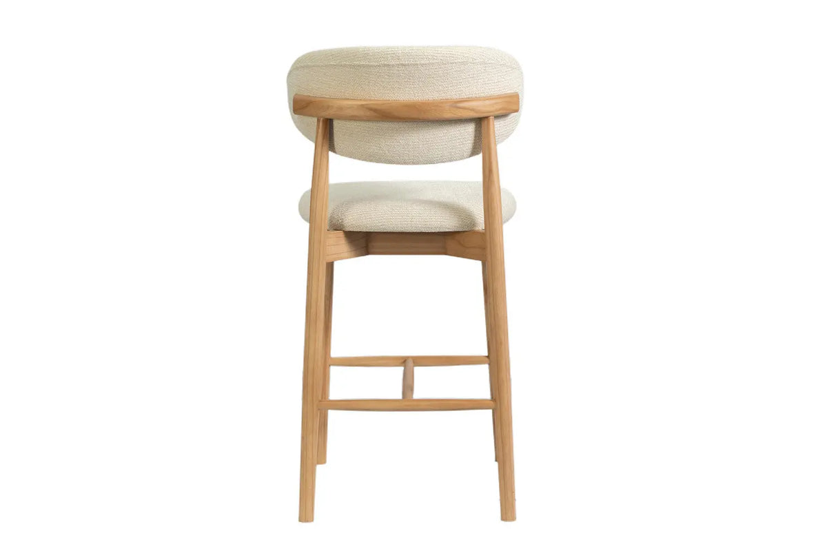 Chaise de bar KAYLA beige frêne naturel – 50 x 56 cm | TIKAYLA