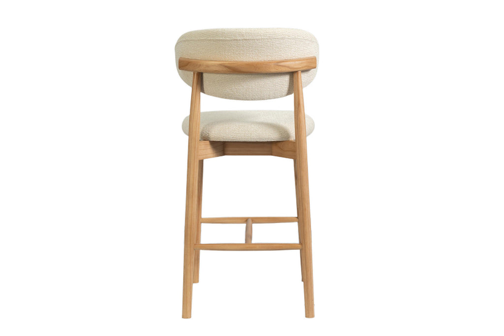 Chaise de bar KAYLA beige frêne naturel – 50 x 56 cm | TIKAYLA