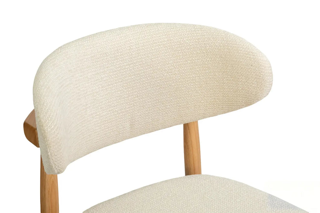 Chaise de bar KAYLA beige frêne naturel – 50 x 56 cm | TIKAYLA