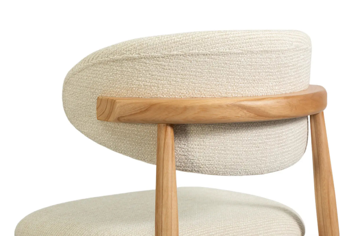 Chaise de bar KAYLA beige frêne naturel – 50 x 56 cm | TIKAYLA