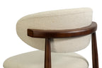 Chaise de bar KAYLA beige frêne et noyer – 50 x 56 cm | TIKAYLA