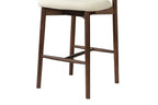 Chaise de bar KAYLA beige frêne et noyer – 50 x 56 cm | TIKAYLA