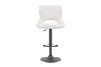 Chaise de bar pivotante MORY en tissu beige – 51 x 53 cm | TIKAYLA