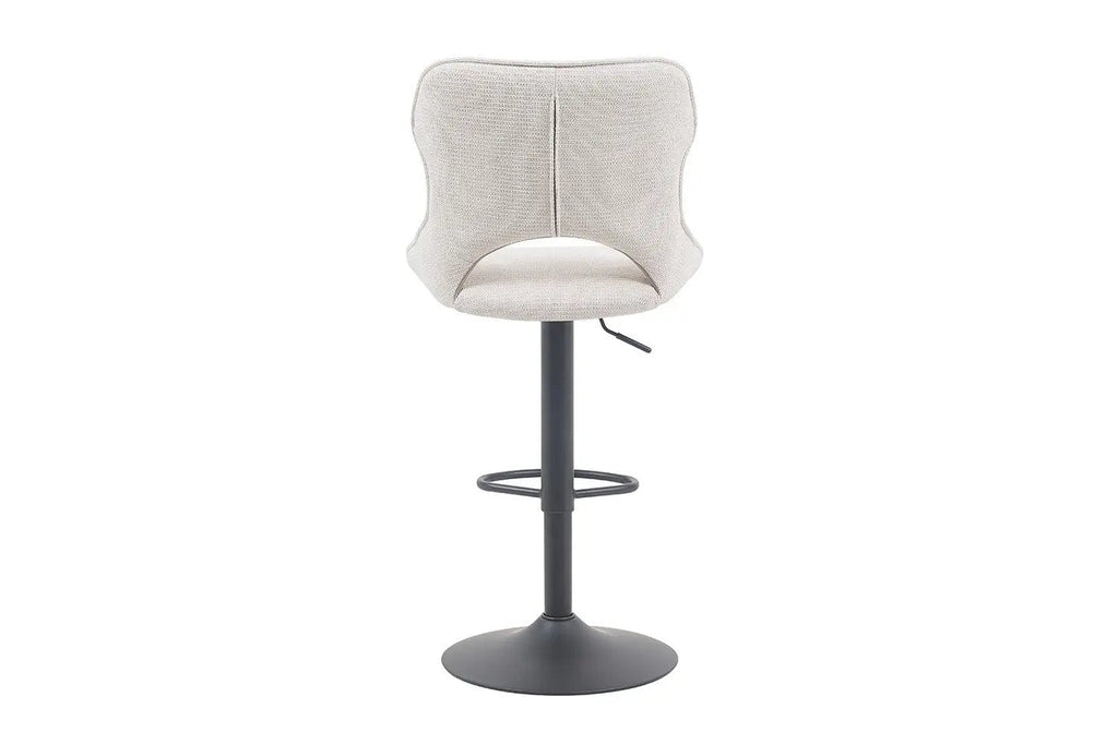 Chaise de bar pivotante MORY en tissu beige – 51 x 53 cm | TIKAYLA