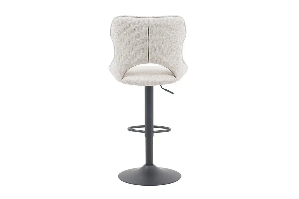 Chaise de bar pivotante MORY en tissu beige – 51 x 53 cm | TIKAYLA