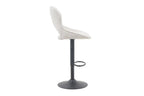 Chaise de bar pivotante MORY en tissu beige – 51 x 53 cm | TIKAYLA