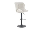 Chaise de bar pivotante MORY en tissu beige – 51 x 53 cm | TIKAYLA