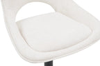 Chaise de bar pivotante MORY en tissu beige – 51 x 53 cm | TIKAYLA