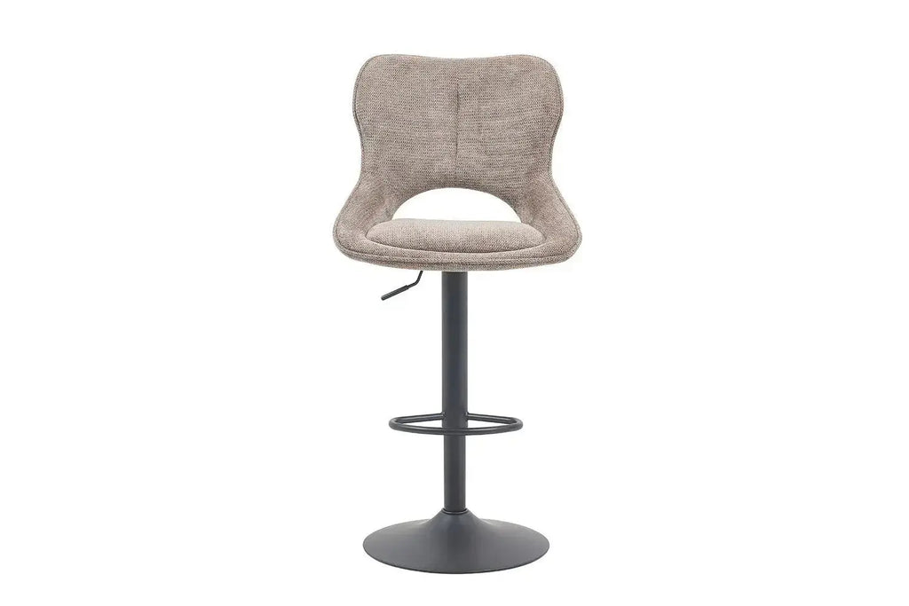 Chaise de bar pivotante MORY en tissu poivre – 51 x 53 cm | TIKAYLA