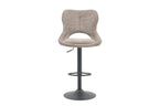 Chaise de bar pivotante MORY en tissu poivre – 51 x 53 cm | TIKAYLA