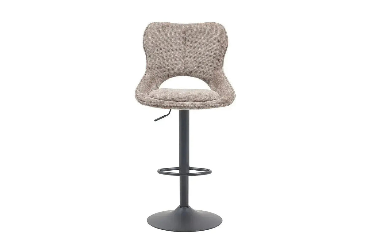 Chaise de bar pivotante MORY en tissu poivre – 51 x 53 cm | TIKAYLA