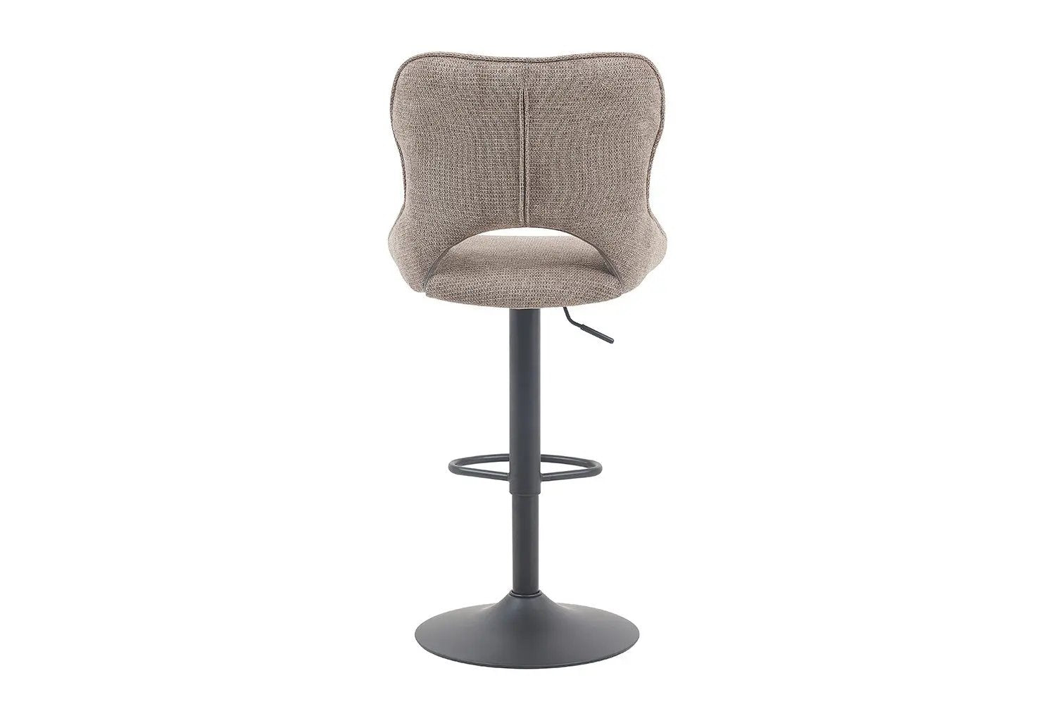 Chaise de bar pivotante MORY en tissu poivre – 51 x 53 cm | TIKAYLA