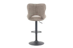 Chaise de bar pivotante MORY en tissu poivre – 51 x 53 cm | TIKAYLA