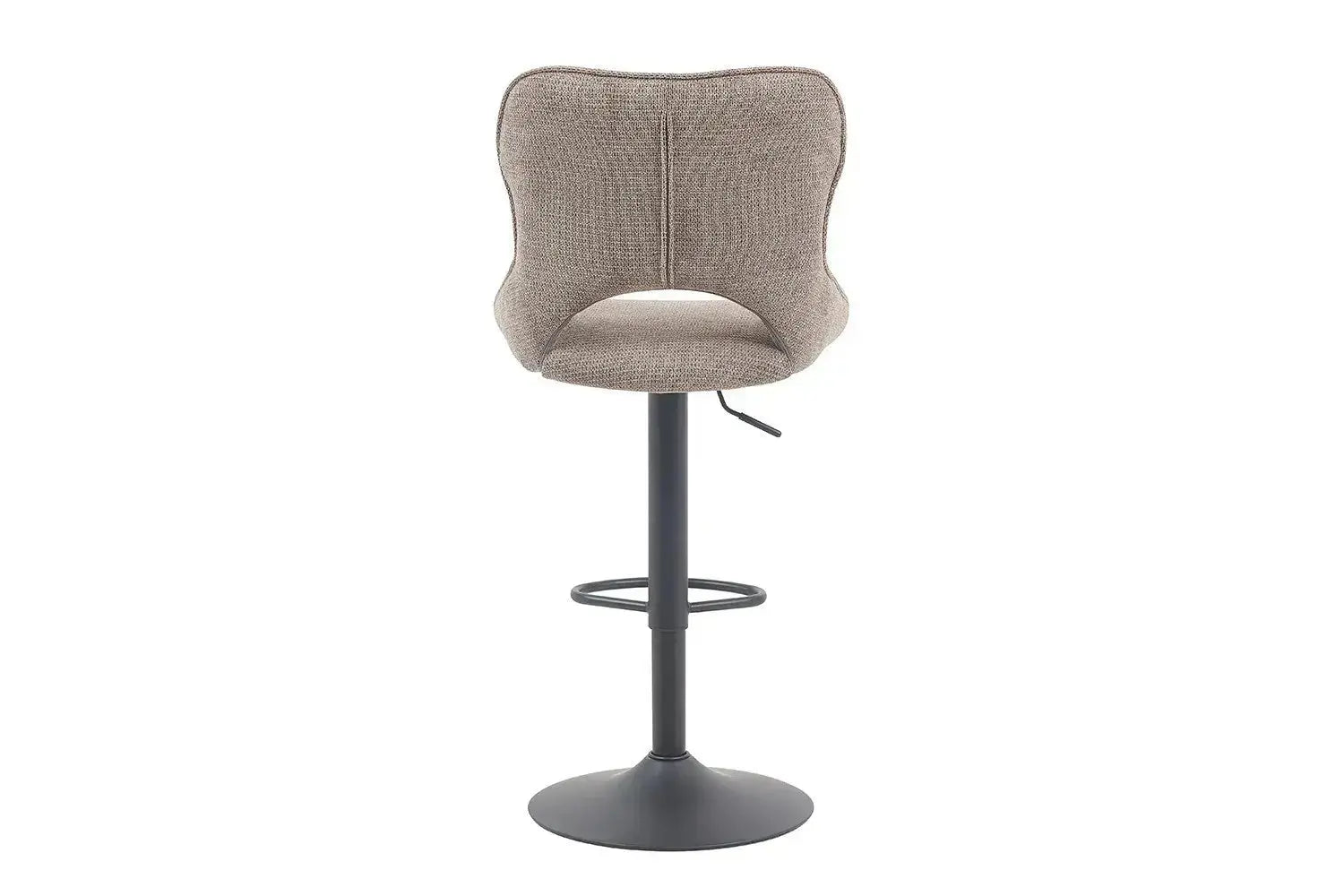 Chaise de bar pivotante MORY en tissu poivre – 51 x 53 cm | TIKAYLA