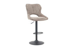Chaise de bar pivotante MORY en tissu poivre – 51 x 53 cm | TIKAYLA