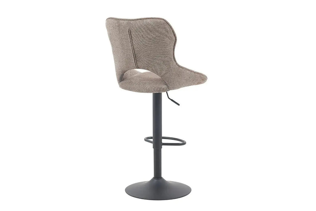 Chaise de bar pivotante MORY en tissu poivre – 51 x 53 cm | TIKAYLA
