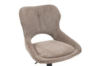 Chaise de bar pivotante MORY en tissu poivre – 51 x 53 cm | TIKAYLA