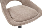 Chaise de bar pivotante MORY en tissu poivre – 51 x 53 cm | TIKAYLA