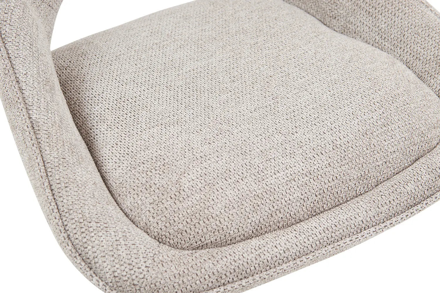 Chaise de bar pivotante MORY en tissu gris clair – 51 x 53 cm | TIKAYLA