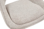 Chaise de bar pivotante MORY en tissu gris clair – 51 x 53 cm | TIKAYLA