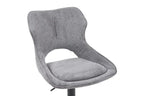 Chaise de bar pivotante MORY en tissu gris foncé – 51 x 53 cm | TIKAYLA