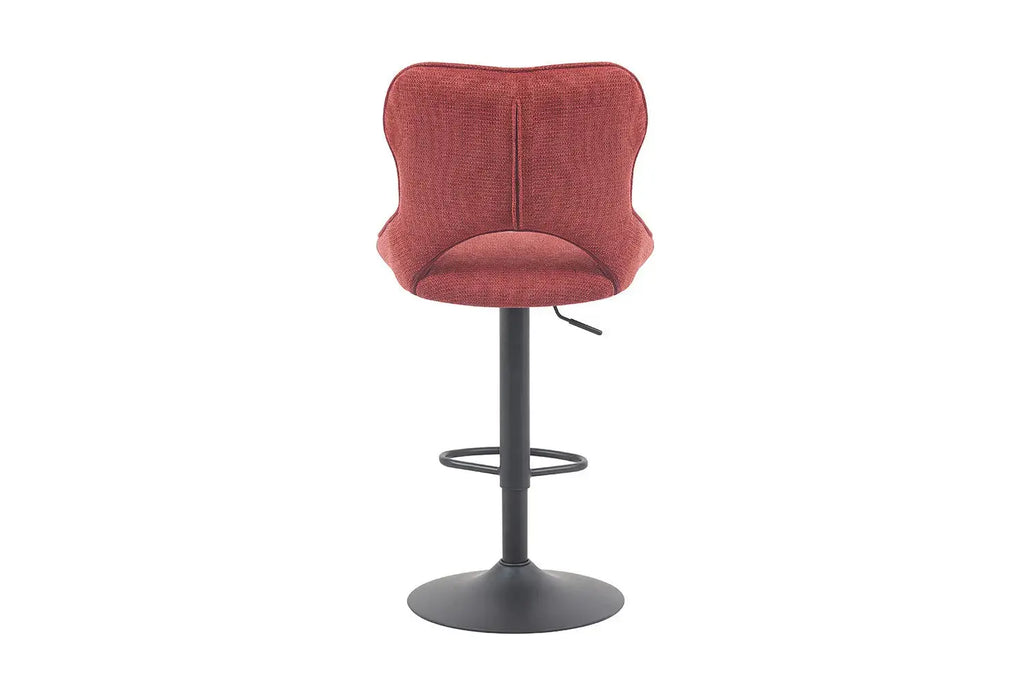 Chaise de bar pivotante MORY en tissu rouge – 51 x 53 cm | TIKAYLA