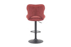 Chaise de bar pivotante MORY en tissu rouge – 51 x 53 cm | TIKAYLA