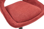 Chaise de bar pivotante MORY en tissu rouge – 51 x 53 cm | TIKAYLA
