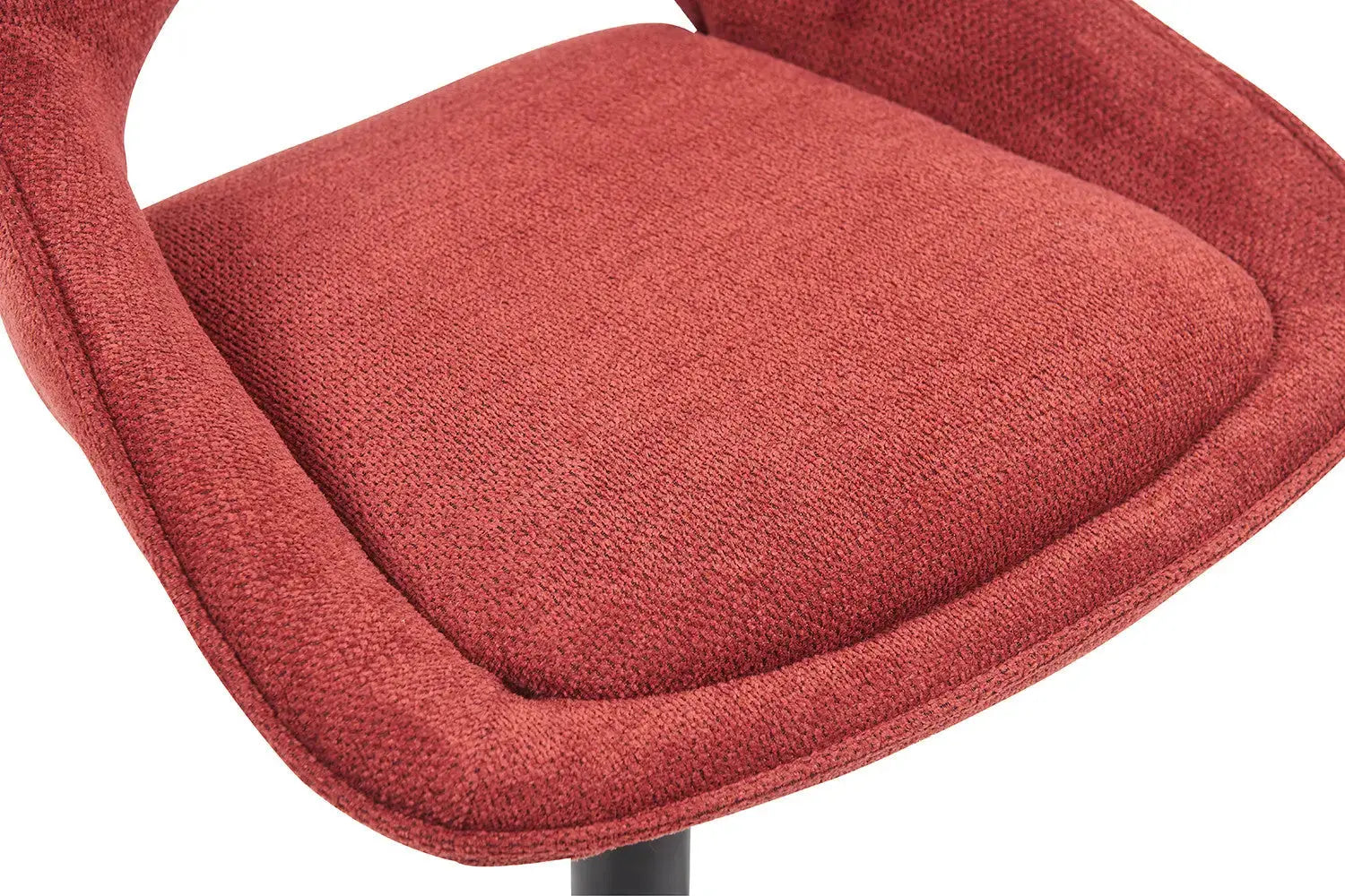 Chaise de bar pivotante MORY en tissu rouge – 51 x 53 cm | TIKAYLA
