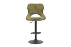 Chaise de bar pivotante MORY en tissu vert – 51 x 53 cm | TIKAYLA