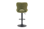 Chaise de bar pivotante MORY en tissu vert – 51 x 53 cm | TIKAYLA