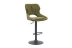 Chaise de bar pivotante MORY en tissu vert – 51 x 53 cm | TIKAYLA