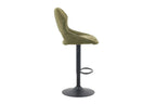 Chaise de bar pivotante MORY en tissu vert – 51 x 53 cm | TIKAYLA