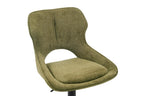 Chaise de bar pivotante MORY en tissu vert – 51 x 53 cm | TIKAYLA