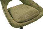 Chaise de bar pivotante MORY en tissu vert – 51 x 53 cm | TIKAYLA