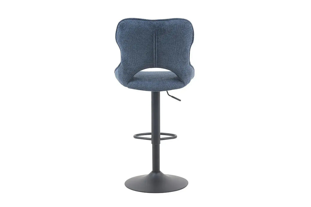 Chaise de bar pivotante MORY en tissu bleu – 51 x 53 cm | TIKAYLA
