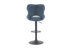 Chaise de bar pivotante MORY en tissu bleu – 51 x 53 cm | TIKAYLA