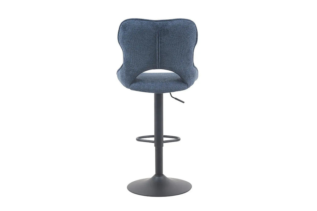 Chaise de bar pivotante MORY en tissu bleu – 51 x 53 cm | TIKAYLA