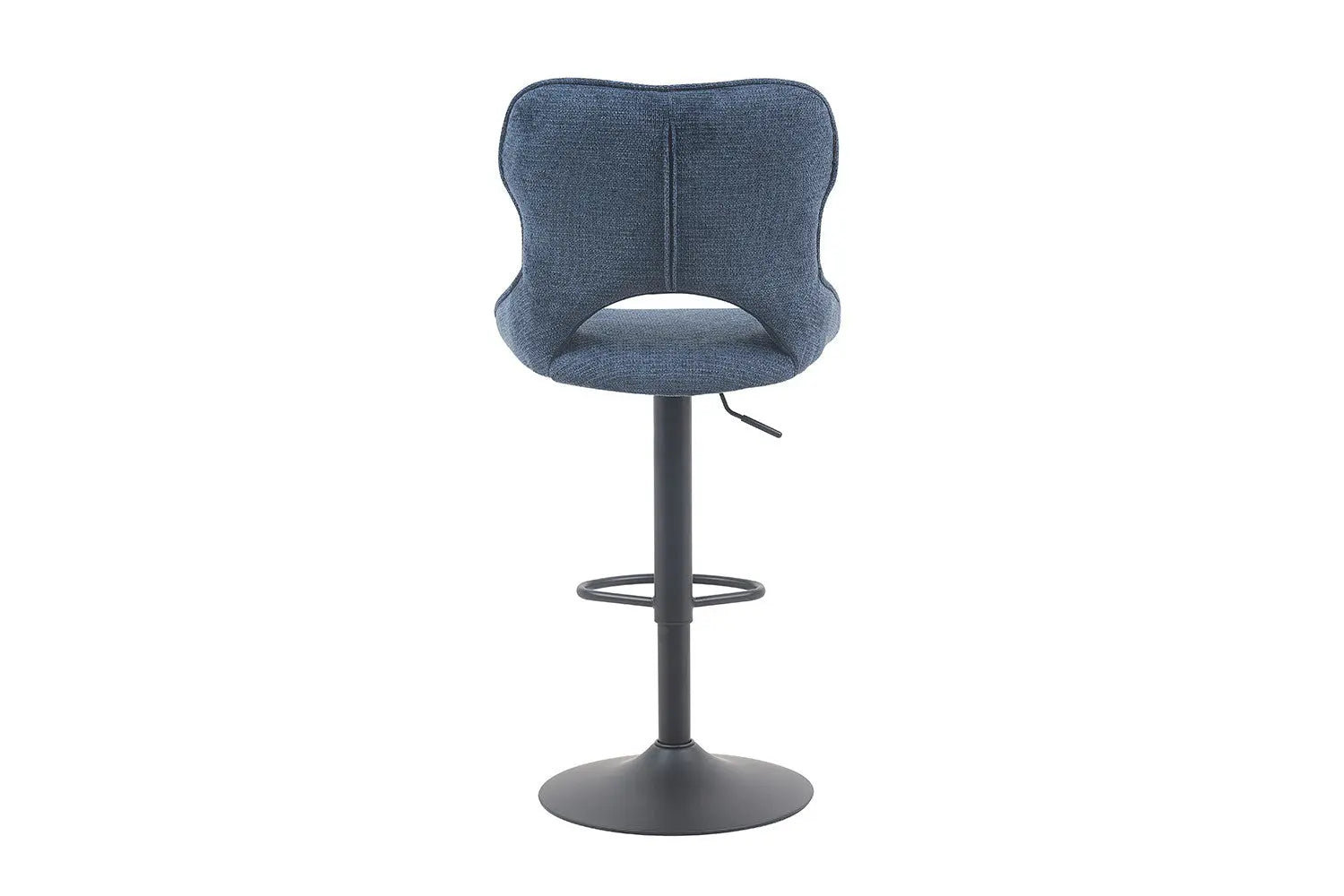 Chaise de bar pivotante MORY en tissu bleu – 51 x 53 cm | TIKAYLA